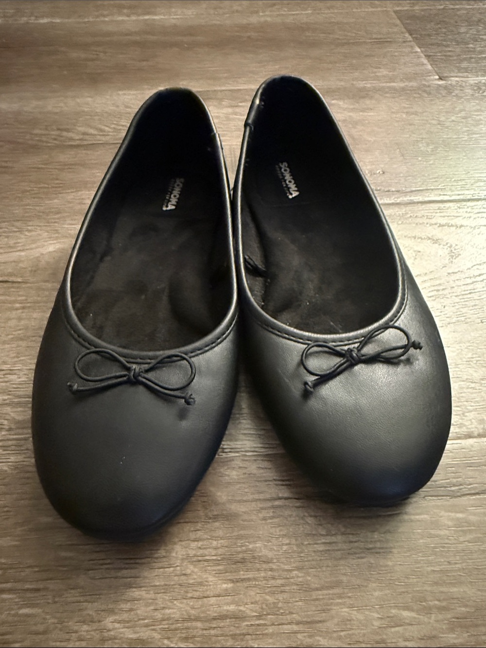 Black Kids Girls Ballet Flats - Classic Bow